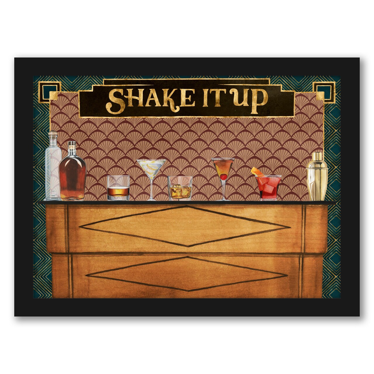 Bar Gatsby Collection A By Grace Popp by World Art Group Frame  - Americanflat